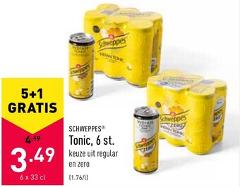ALDI Schweppes Tonic, 6 st. aanbieding