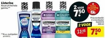 Kruidvat Mondwater coolmint aanbieding