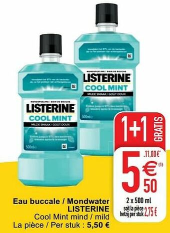 Eau buccale - mondwater listerine