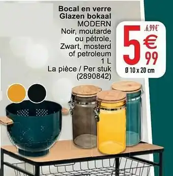 Cora Bocal en verre glazen bokaal modern aanbieding