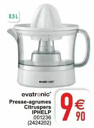 Cora Evatronic presse-agrumes citruspers iphelp 001236 aanbieding