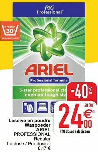 Cora Lessive en poudre waspoeder ariel aanbieding