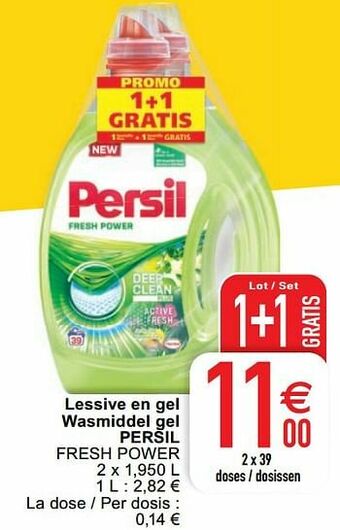 Cora Lessive en gel wasmiddel gel persil aanbieding