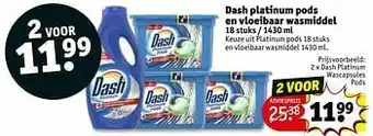 Kruidvat Dash platinum wascapsules pods aanbieding