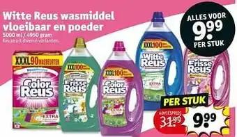 Kruidvat Witte reus wasmiddel vloeibaar en poeder aanbieding