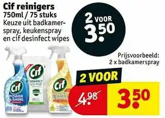 Kruidvat Cif reinigers aanbieding