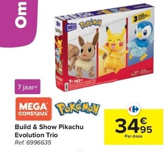 Carrefour Build & Show Pikachu Evolution Trio aanbieding