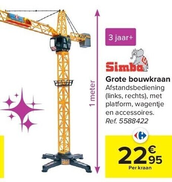 Carrefour Simba Grote bouwkraan aanbieding