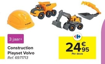 Carrefour Construction playset volvo aanbieding