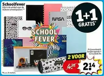 Kruidvat Jungle agenda + cursusblok a4 aanbieding