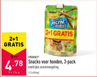 ALDI Friskies Snacks voor honden, 3-pack 3x126g aanbieding