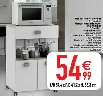 Cora Desserte micro-ondes kast voor microgolfoven romarin aanbieding