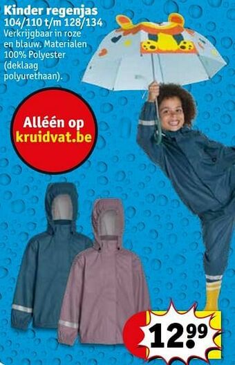 Kruidvat Kinder regenjas aanbieding