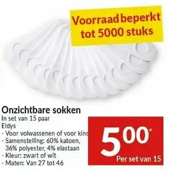 Intermarché Onzichtbare sokken aanbieding