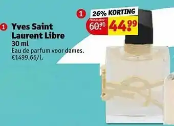 Kruidvat Yves saint laurent libre edp aanbieding