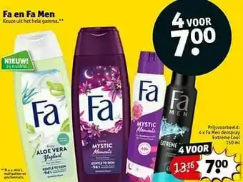 Kruidvat Fa men deospray extreme cool aanbieding