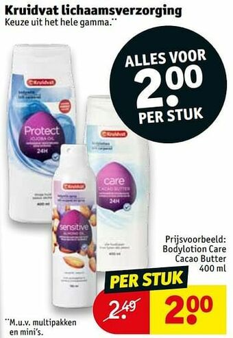Kruidvat Bodylotion care cacao butter aanbieding