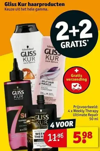 Kruidvat Weekly therapy ultimate repair aanbieding