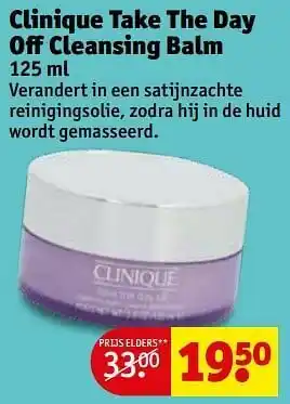 Kruidvat Clinique take the day off cleansing balm aanbieding