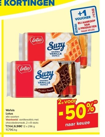 Carrefour Wafels lotus aanbieding