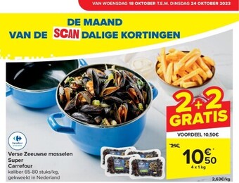 Carrefour Verse zeeuwse mosselen super carrefour aanbieding