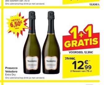 Carrefour Prosecco velodoro aanbieding