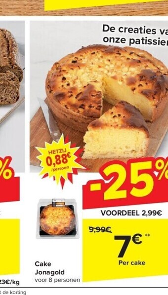 Carrefour Cake jonagold aanbieding