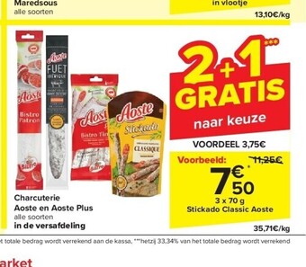 Carrefour Charcuterie aoste en aoste plus aanbieding