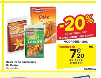 Carrefour Desserts en bakhulpjes dr. oetker aanbieding