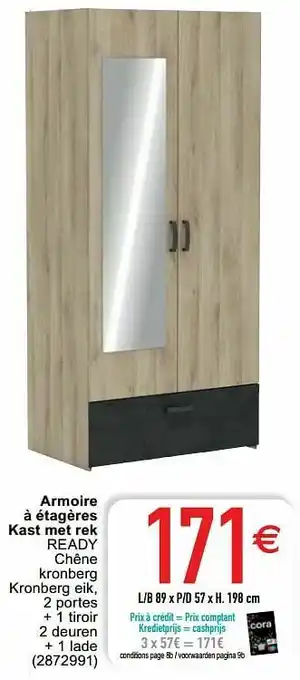 Armoire à étagères kast met rek ready
