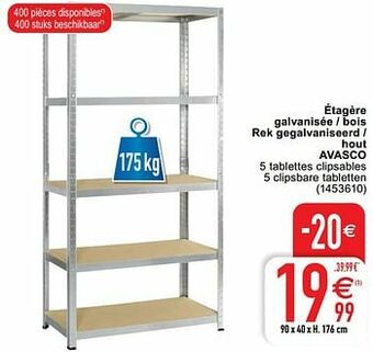 Étagère galvanisée - bois rek gegalvaniseerd - hout avasco