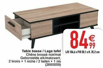 Cora Table basse - lage tafel aanbieding