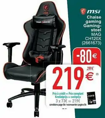 Cora Chaise gaming gamingstoel mag ch120x aanbieding
