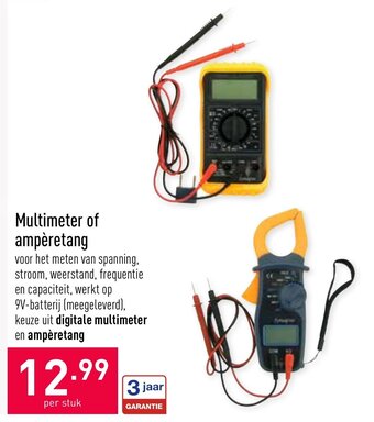 Multimeter of amperetang