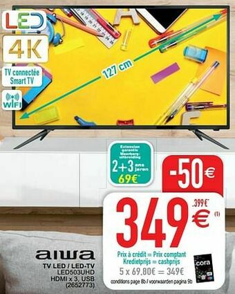 Cora Aiwa tv led - led-tv led503uhd aanbieding