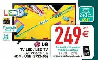 Lg tv led - led-tv 32lm637bpla