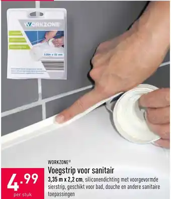 ALDI Workzone Voegstrip voor sanitair 3.35m x 2.2 cm aanbieding