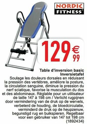 Cora Table d’inversion basic inversietafel aanbieding
