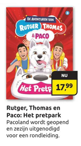 Boekenvoordeel Rutger, Thomas en Paco: Het pretpark aanbieding