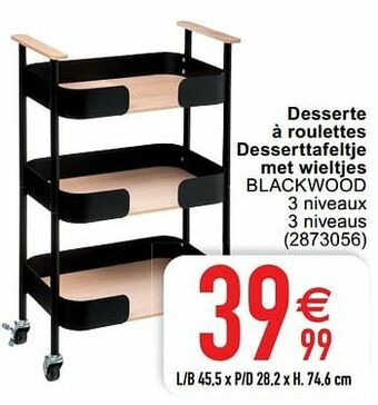 Cora Desserte à roulettes desserttafeltje met wieltjes blackwood aanbieding