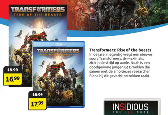 Boekenvoordeel Transformers: Rise of the beasts aanbieding