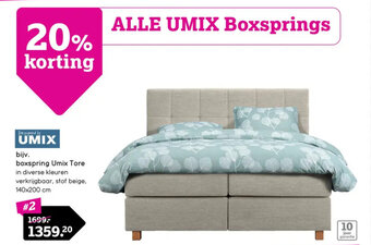 Leen Bakker Boxspring Umix Tore aanbieding