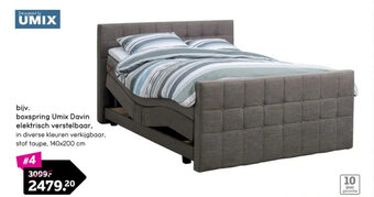 Leen Bakker Boxspring Umix Davin elektrisch verstelbaar aanbieding