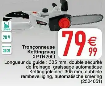 Cora X-performer tronçonneuse kettingzaag xptr20li aanbieding