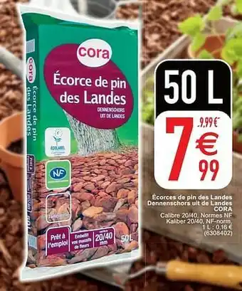 Cora Écorces de pin des landes dennenschors uit de landes cora aanbieding