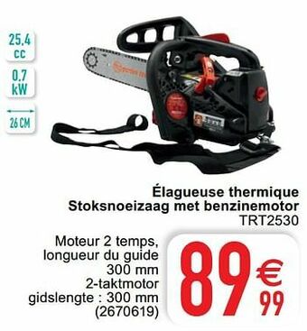 Cora Elem élagueuse thermique stoksnoeizaag met benzinemotor trt2530 aanbieding