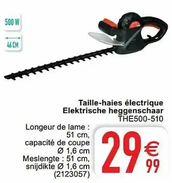 Cora Elem taille-haies électrique elektrische heggenschaar the500-510 aanbieding