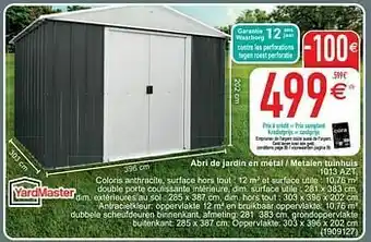 Cora Abri de jardin en métal - metalen tuinhuis aanbieding