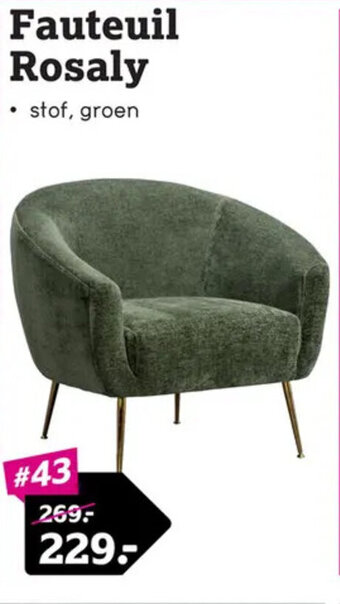 Leen Bakker Fauteuil Rosaly aanbieding