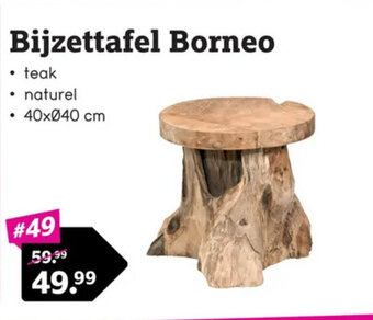 Leen Bakker Bijzettafel Borneo aanbieding